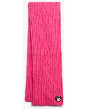 Superdry & Co Cable Luxe Knit Scarf - Pink