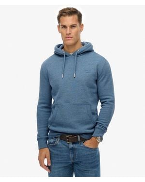 Superdry Vintage Logo Embroidered Hoodie - Blue