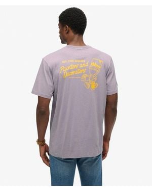 Superdry Trade Tools Oversized T-Shirt - Purple