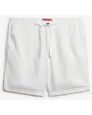 Superdry & Co The Merchant Store- Linen Shorts - White