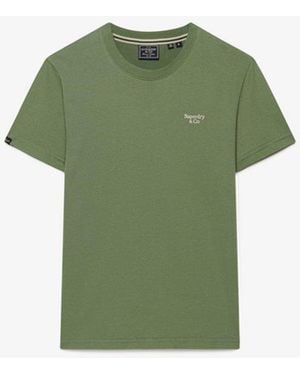 Superdry & Co Essential Serif Logo Embroidered T-shirt - Green