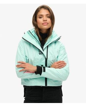 Superdry Hooded Embroidered Sd Windbreaker Jacket - Green