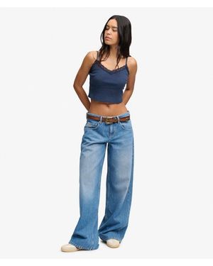 Superdry & Co Mid Rise baggy Jeans - Blue