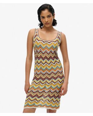Superdry & Co Zig Zag Knit Mini Dress - Green