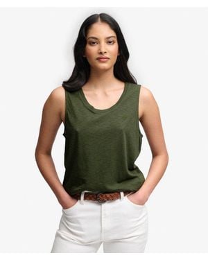 Superdry Scoop Neck Tank - Green