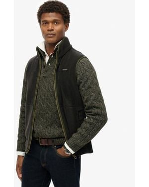 Superdry & Co Estate Fleece Gilet - Black