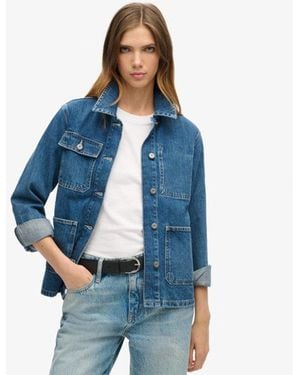 Superdry Veste en jean chore - Bleu