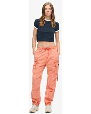 Superdry Low Rise Para Cargo Trousers - Red