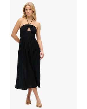 Superdry Cut Out Midi Dress - Black