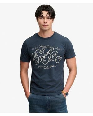 Superdry & Co Heritage Script T-shirt - Blue