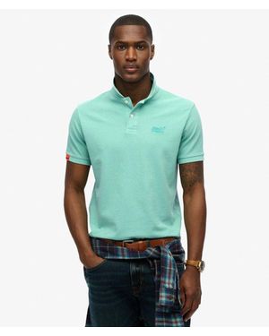 Superdry & Co Vintage Destroy Polo Shirt - Green