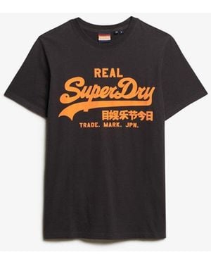 Superdry Neon Vintage Logo Graphic T-shirt - Black