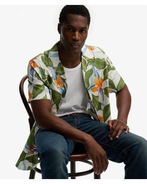 Superdry & Co Hawaiian Print Short Sleeve Shirt - Green