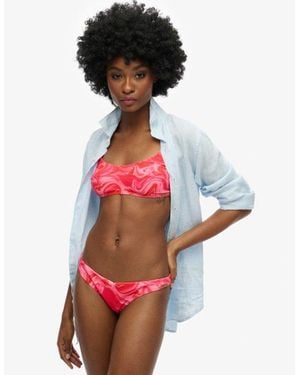 Superdry & Co Printed Cheeky Bikini Bottoms - Red