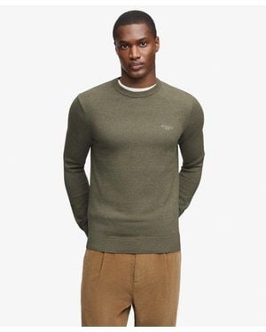 Superdry Homme Pull Prep Essential Coupe Ajustée Taille - Vert