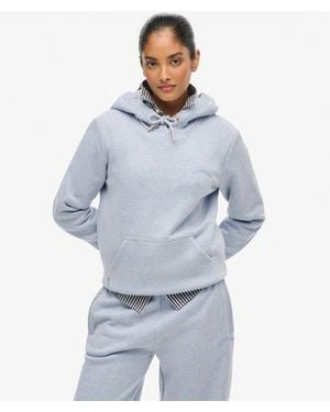 Superdry & Co Essential Logo Embroidered Hoodie - Blue