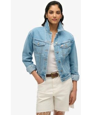 Superdry & Co Embellished Denim Jacket - Blue