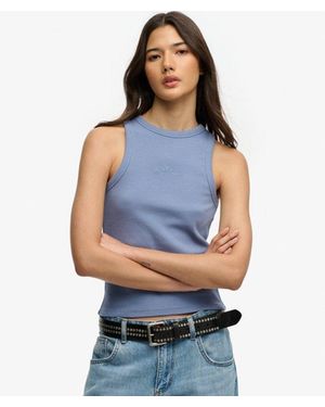 Superdry & Co Essential Logo Racer Vest - Blue