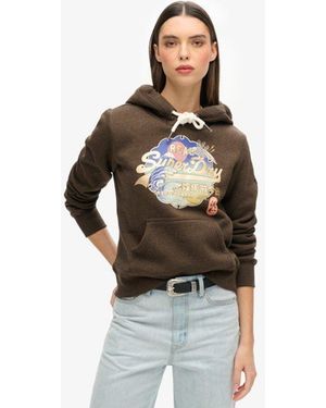 Superdry & Co Vintage Logo Itago Hoodie - Brown