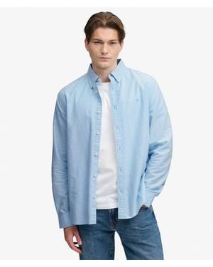 Superdry Preppy Oxford Long Sleeve Shirt - Blue