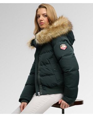 Superdry & Co Everest Hooded Bomber Jacket - Green