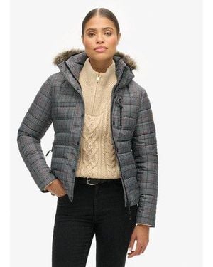 Superdry Tweed Fuji Jacket - Grey