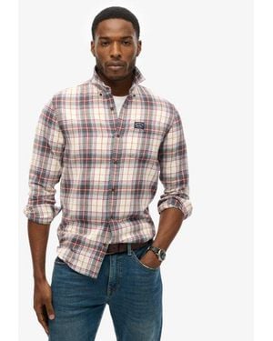 Superdry & Co Long Sleeve Cotton Lumberjack Shirt - White
