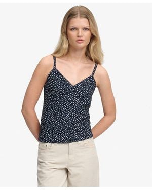 Superdry Katoenen Camitopje - Blauw