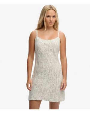 Superdry Printed Cami Mini Dress - White
