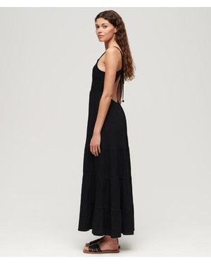 Superdry & Co Cotton Smocked Cami Maxi Dress - White