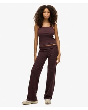 Superdry Femme Pantalon De Survêtement À Rabat Athletic Essentials Taille - Violet