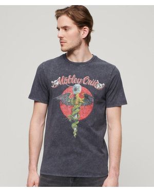 Superdry & Co Mötley Crüe X & Co Limited Edition T-shirt - Grey