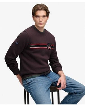 Superdry & Co Outdoor Stripe Logo Relaxed Sweatshirt - Blue