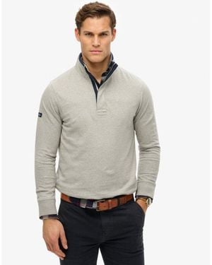 Superdry & Co Cotton Classics Jersey Half Zip Sweatshirt - Grey