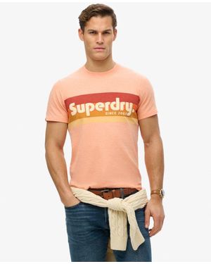 Superdry & Co Terrain Logo Stripe Relaxed T-shirt - Red
