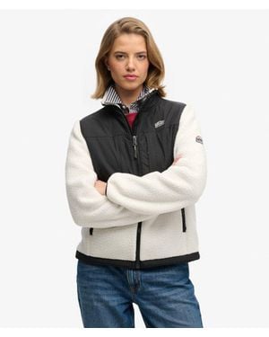 Superdry Polar Fleece Hybrid Trekker Jacket - Red