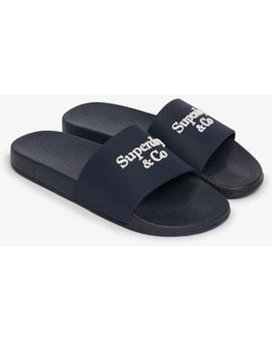 Superdry & Co Pool Sliders - Blue