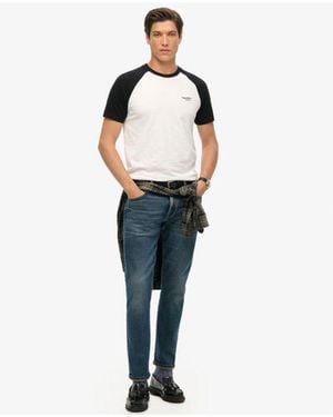 Superdry Organic Cotton Essential Logo Baseball T-shirt - White