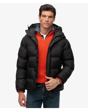 Superdry Hooded Tech Padded Jacket - Red