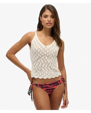 Superdry Mix Print Bikinibroekje - Wit