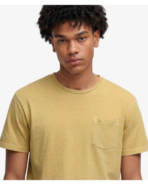 Superdry & Co Classic Cotton Linen Pocket T-shirt - Yellow
