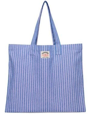 Superdry Oxford Stripe Tote Bag - Blue