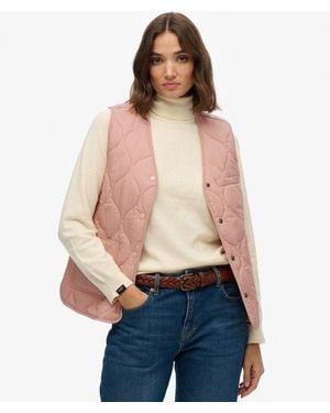 Superdry Quilted Lite Liner Gilet - Blue