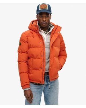Superdry Everest Short Hooded Puffer Jacket - Orange