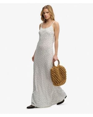 Superdry Maxi-jurk Met Print - Wit