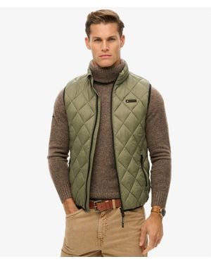 Superdry & Co Diamond Quilt Fuji Lite Gilet - Green