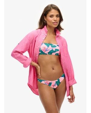Superdry & Co Tropical Cheeky Bikini Briefs - Pink