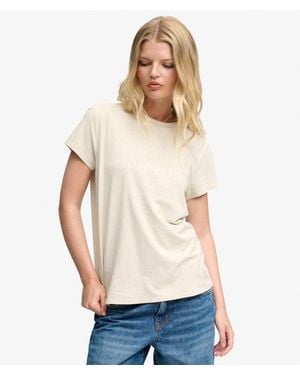Superdry & Co Luxe Casual Classic T-shirt - Natural