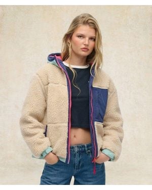 Superdry Vintage Hooded Fleece Jacket - Blue