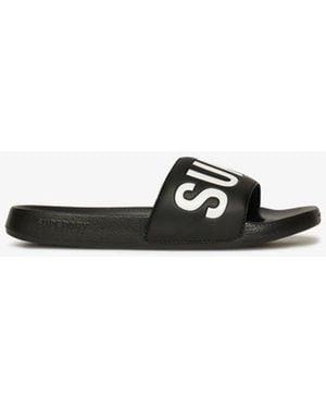 Superdry Core Pool Sliders - Black